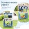 Double-sided Wooden Play Kitchen and Grocery Stand with Stoves for Kids 3+ Years Old - 23" x 22" x 34" (L x W x H)